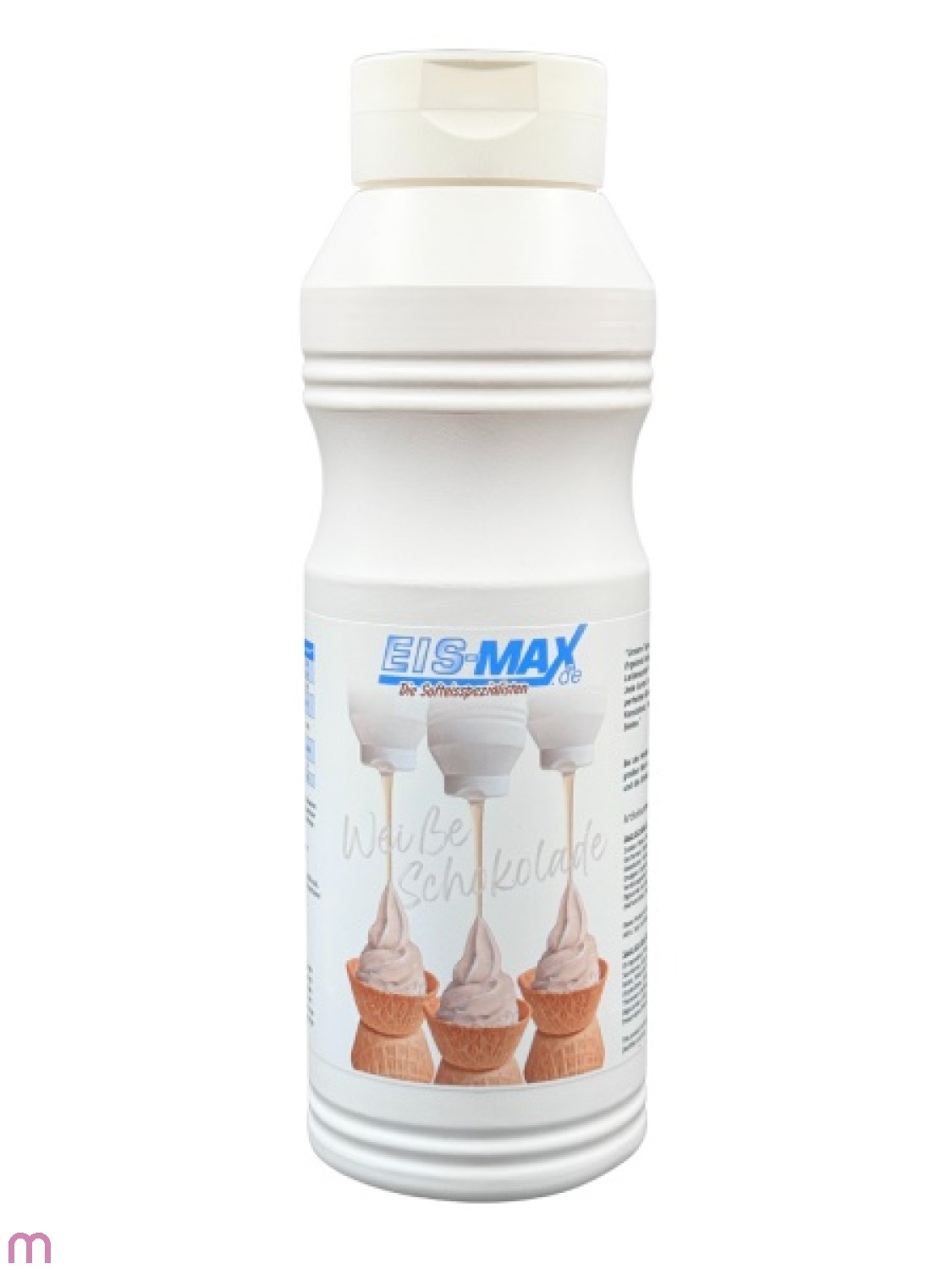Eismax Weiße Schokolade Topping 1 Kg Quetschflasche